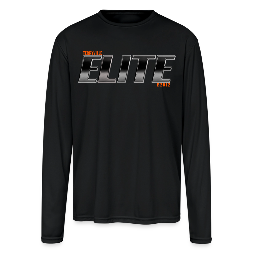 Men's Moisture Wicking Performance Long Sleeve T-Shirt - black
