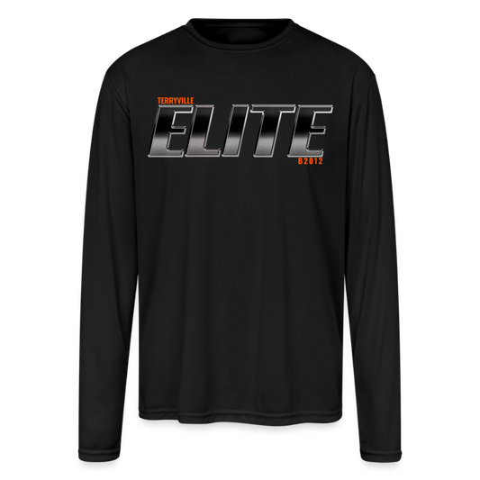 Men's Moisture Wicking Performance Long Sleeve T-Shirt - black