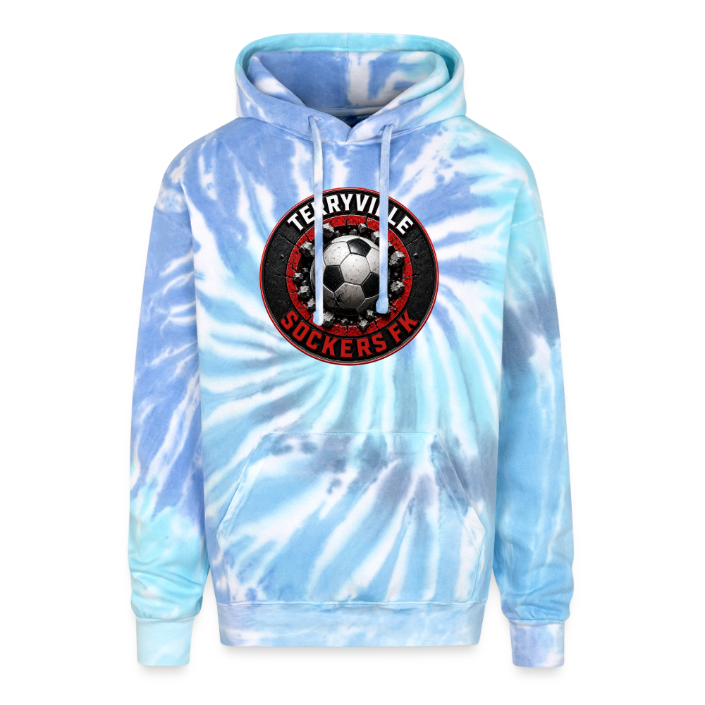 Adult Tie Dye Hoodie - blue lagoon
