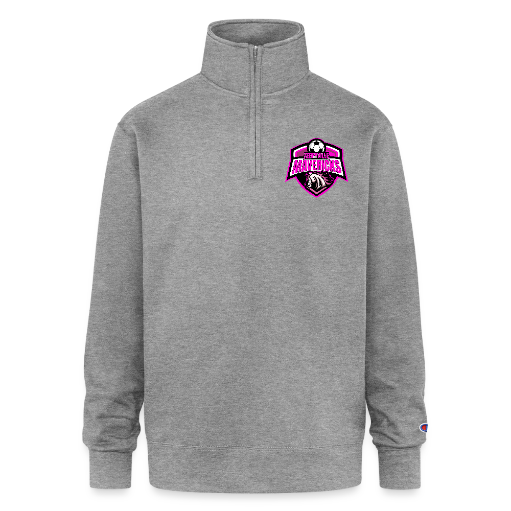 Champion Unisex 1/4 Zip Pullover Sweatshirt - heather gray
