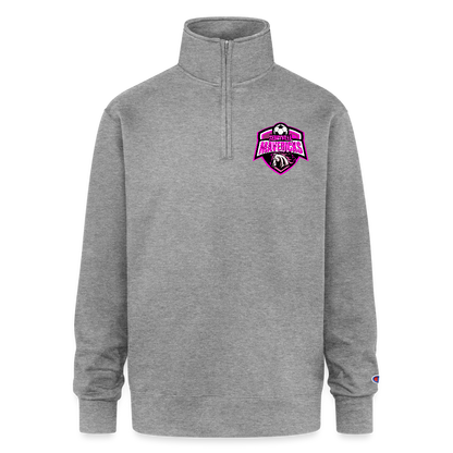 Champion Unisex 1/4 Zip Pullover Sweatshirt - heather gray