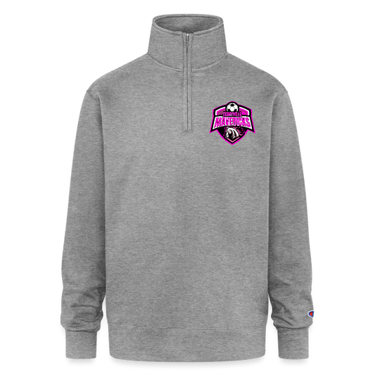 Champion Unisex 1/4 Zip Pullover Sweatshirt - heather gray