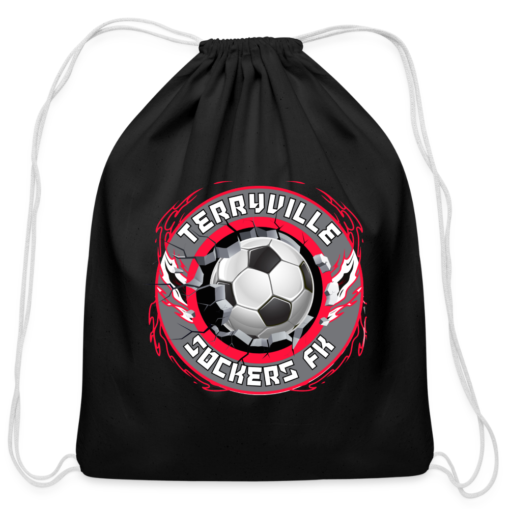 Cotton Drawstring Bag - black