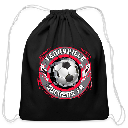 Cotton Drawstring Bag - black