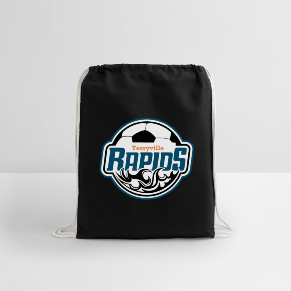 Cotton Drawstring Bag - black