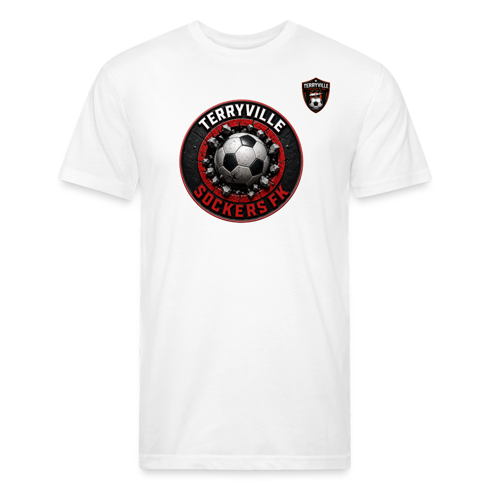 Fitted Cotton/Poly T-Shirt by Next Level - white