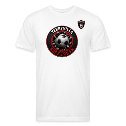 Fitted Cotton/Poly T-Shirt by Next Level - white