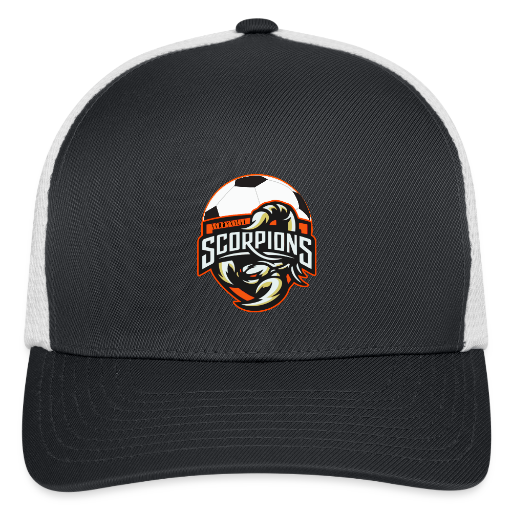 Flexfit Fitted Baseball Cap - dark gray/white