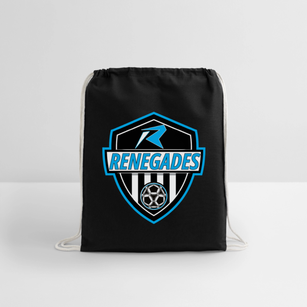 Cotton Drawstring Bag - black