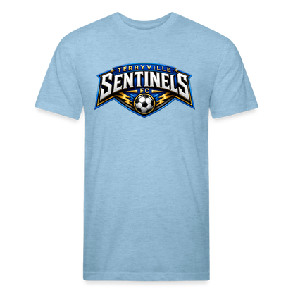 Fitted Cotton/Poly T-Shirt by Next Level - heather blue