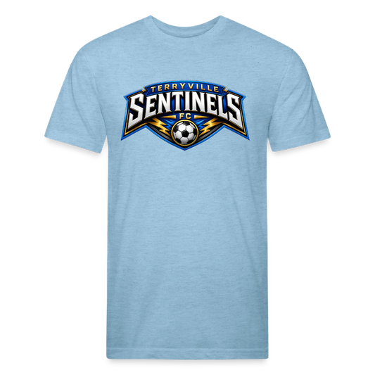 Fitted Cotton/Poly T-Shirt by Next Level - heather blue