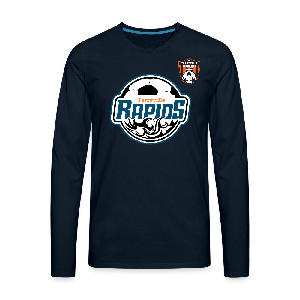 Men's Premium Long Sleeve T-Shirt - deep navy