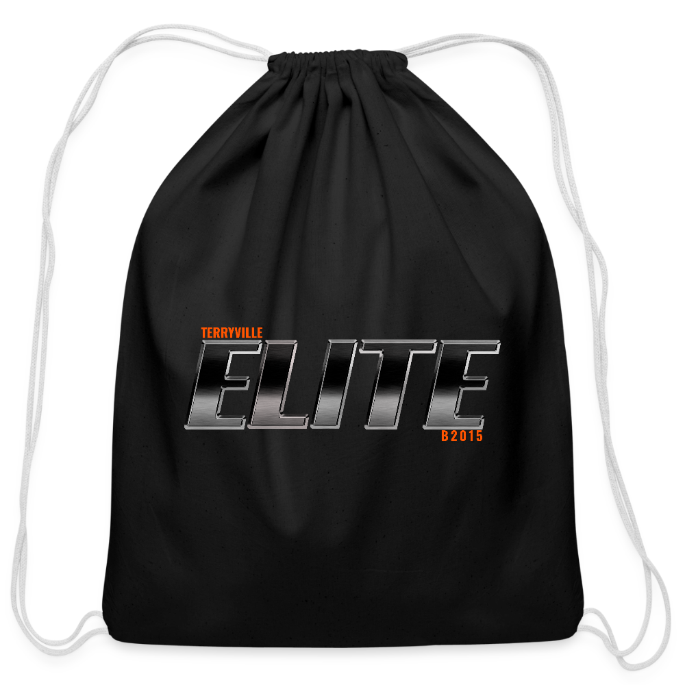 Cotton Drawstring Bag - black