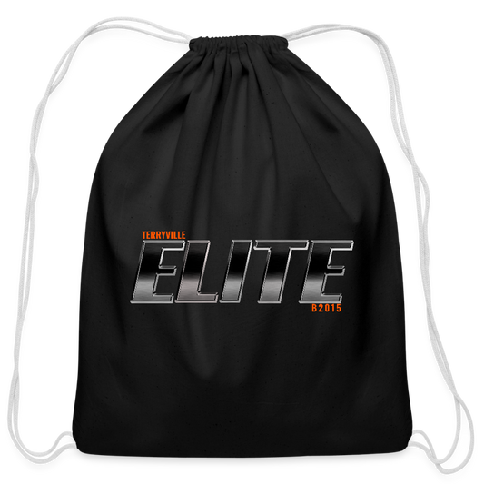 Cotton Drawstring Bag - black