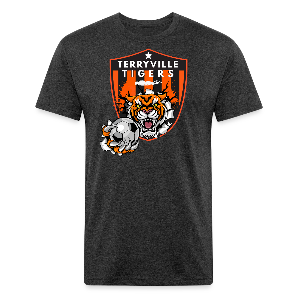 Fitted Cotton/Poly T-Shirt by Next Level - heather black