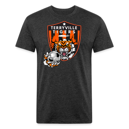 Fitted Cotton/Poly T-Shirt by Next Level - heather black