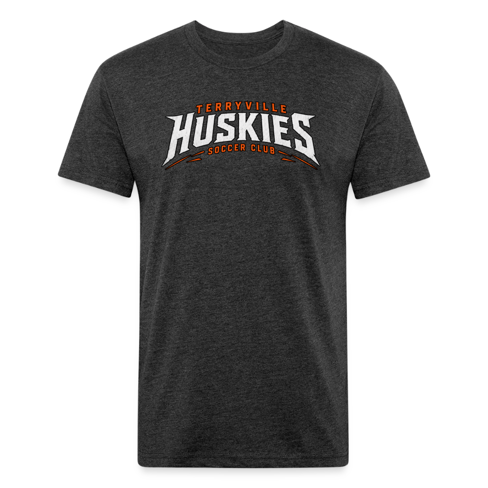 Fitted Cotton/Poly T-Shirt by Next Level - heather black