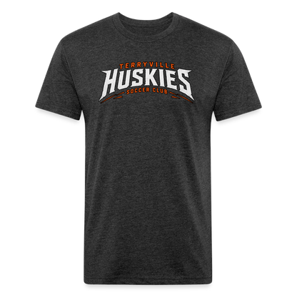 Fitted Cotton/Poly T-Shirt by Next Level - heather black