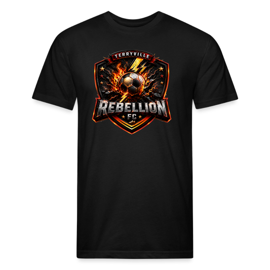 Fitted Cotton/Poly T-Shirt by Next Level - black