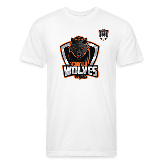 Fitted Cotton/Poly T-Shirt by Next Level - white