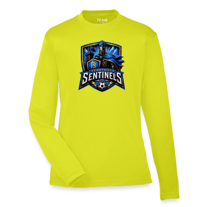 Youth Zone Performance Long-Sleeve T-Shirt - safety yellow