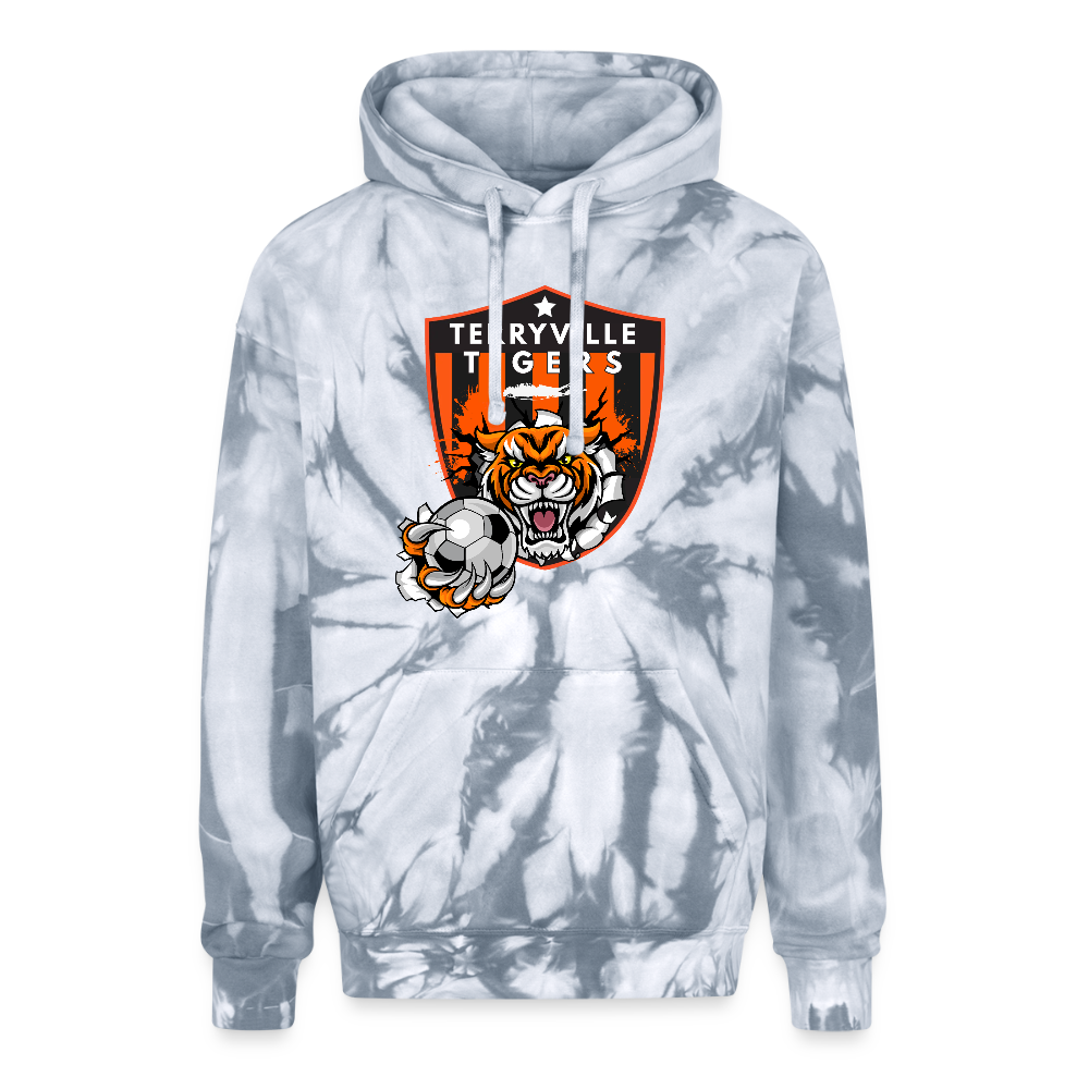 Adult Tie Dye Hoodie - spider silver