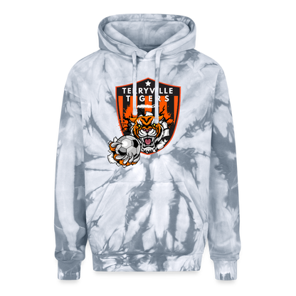 Adult Tie Dye Hoodie - spider silver