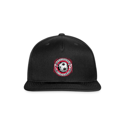 Snapback Baseball Cap - black