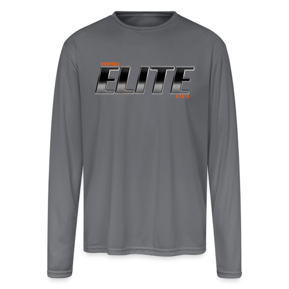 Men's Moisture Wicking Performance Long Sleeve T-Shirt - gray