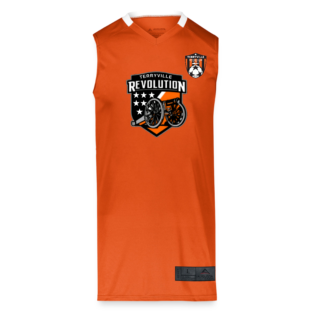 Augusta Sportswear Youth Step-Back Basketball Jersey - orange/white