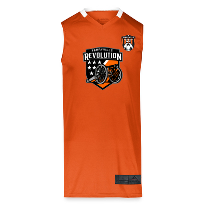Augusta Sportswear Youth Step-Back Basketball Jersey - orange/white