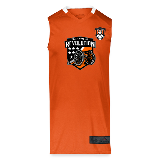 Augusta Sportswear Youth Step-Back Basketball Jersey - orange/white