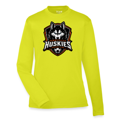 Youth Zone Performance Long-Sleeve T-Shirt - safety yellow