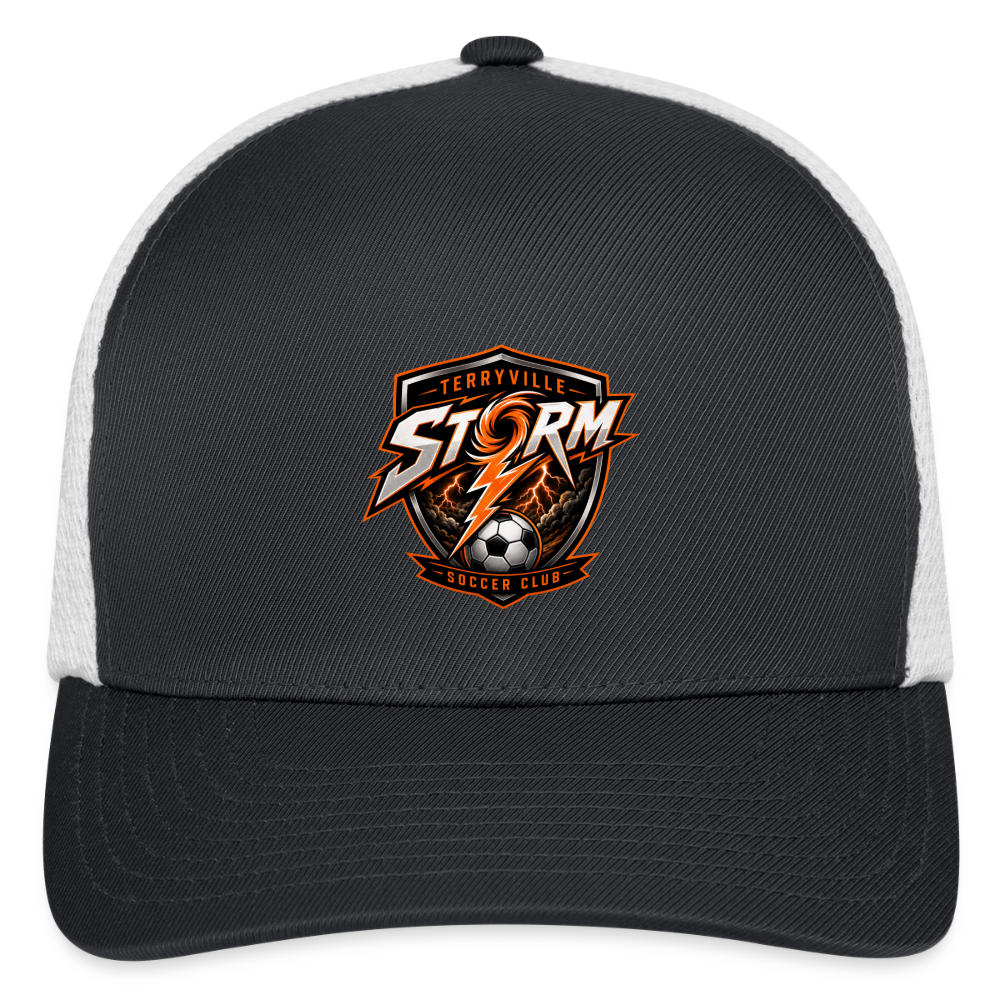 Flexfit Fitted Baseball Cap - dark gray/white