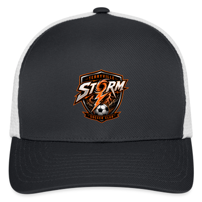 Flexfit Fitted Baseball Cap - dark gray/white