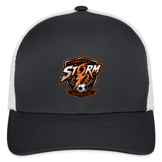 Flexfit Fitted Baseball Cap - dark gray/white