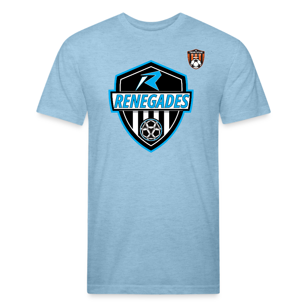 Fitted Cotton/Poly T-Shirt by Next Level - heather blue