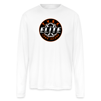 Men's Moisture Wicking Performance Long Sleeve T-Shirt - white