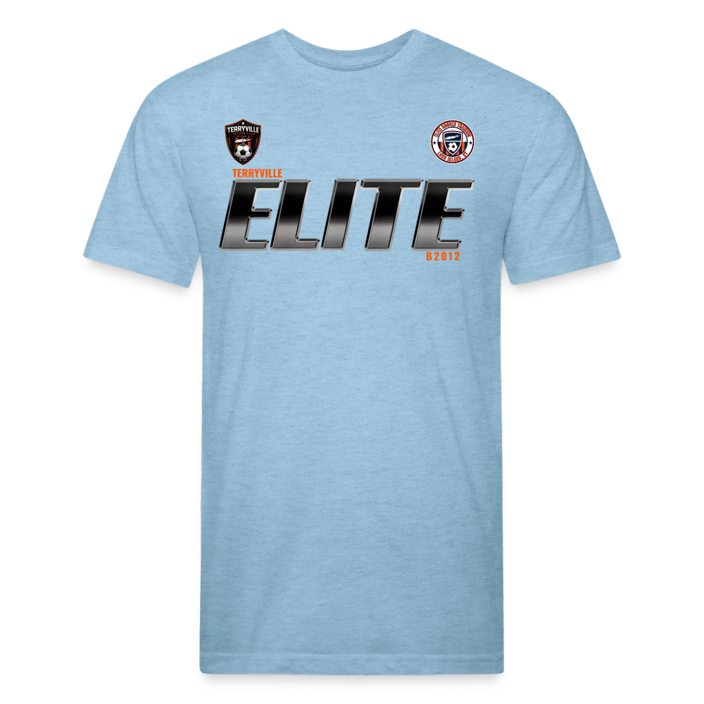 Fitted Cotton/Poly T-Shirt by Next Level - heather blue