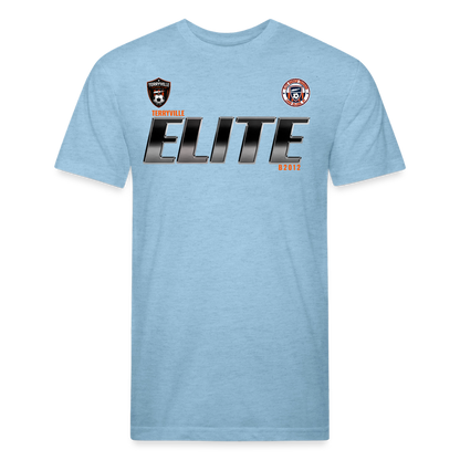 Fitted Cotton/Poly T-Shirt by Next Level - heather blue