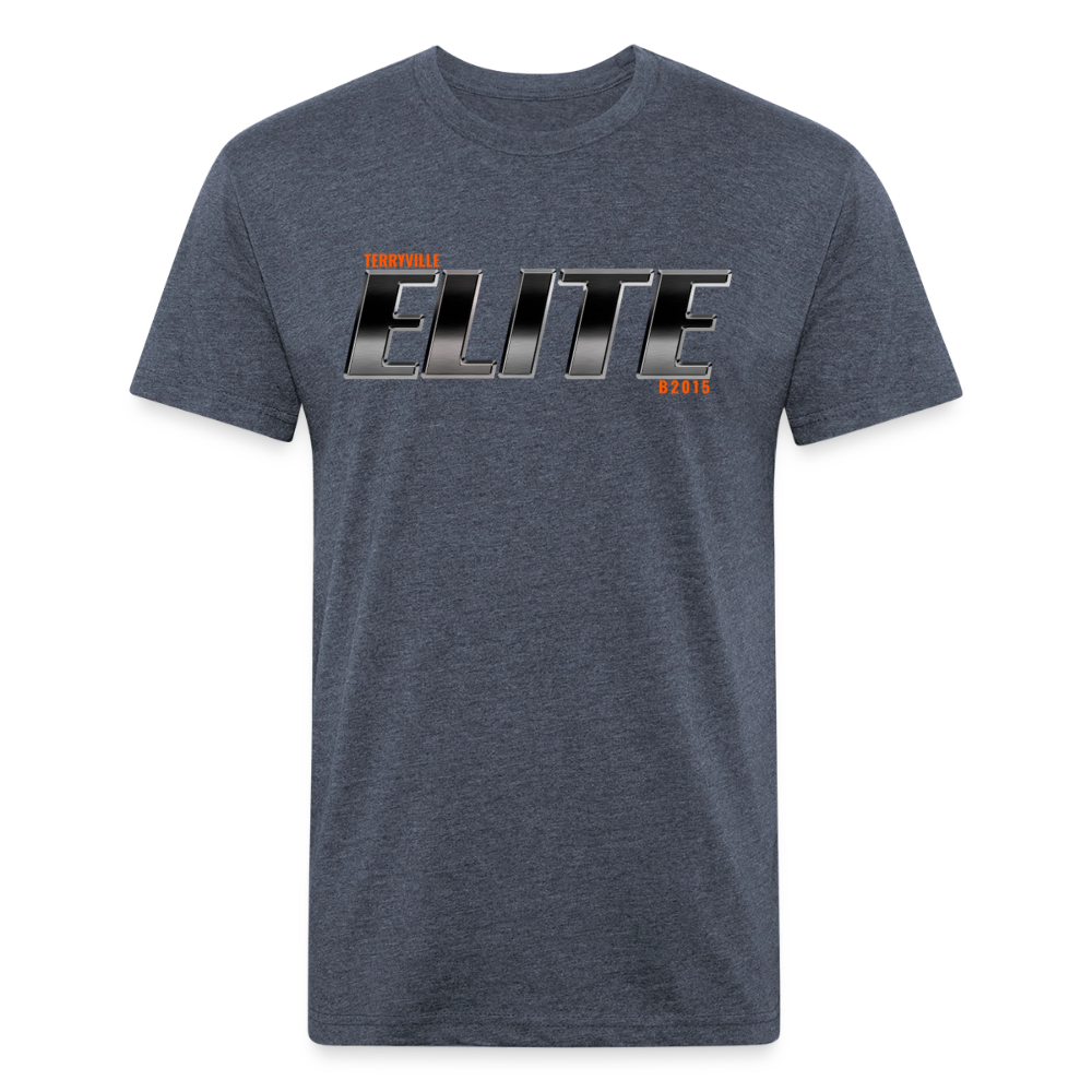 Fitted Cotton/Poly T-Shirt by Next Level - heather navy