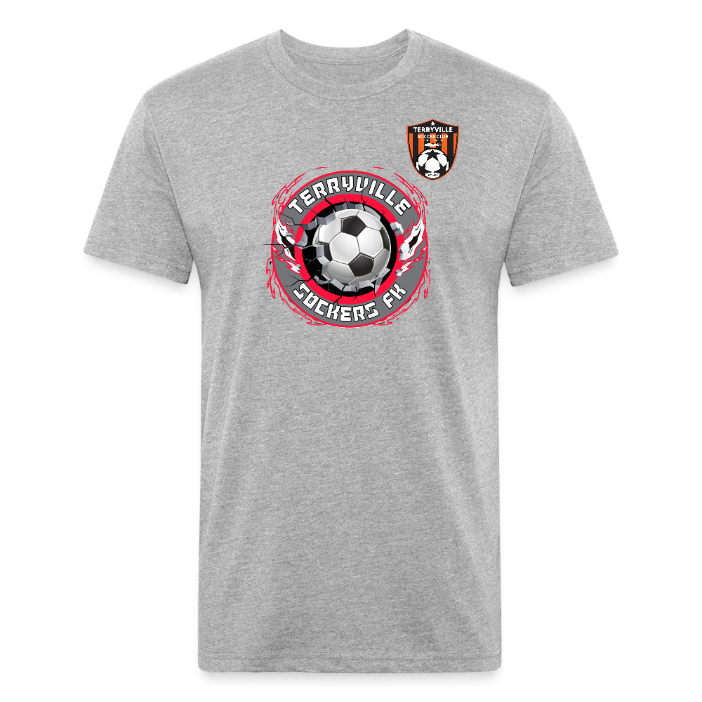 Fitted Cotton/Poly T-Shirt by Next Level - heather gray