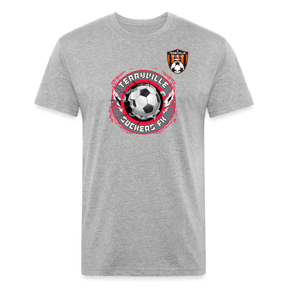 Fitted Cotton/Poly T-Shirt by Next Level - heather gray