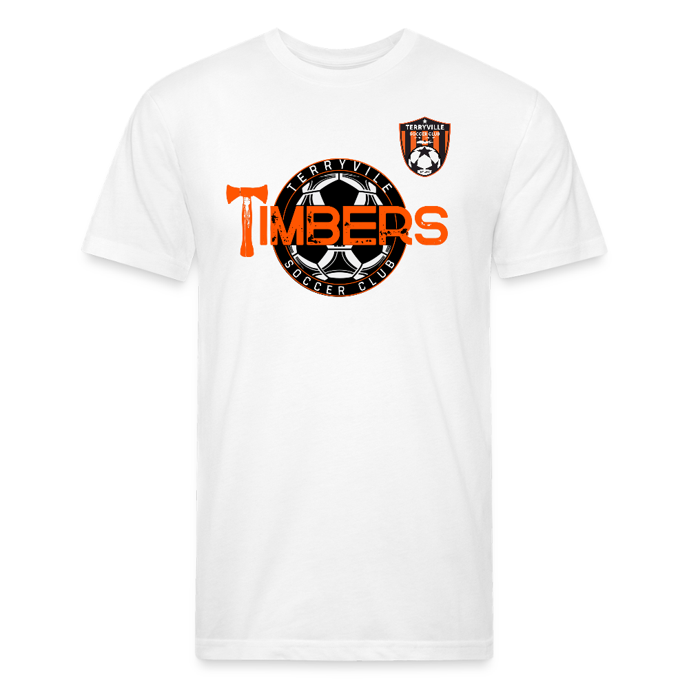 Fitted Cotton/Poly T-Shirt by Next Level - white