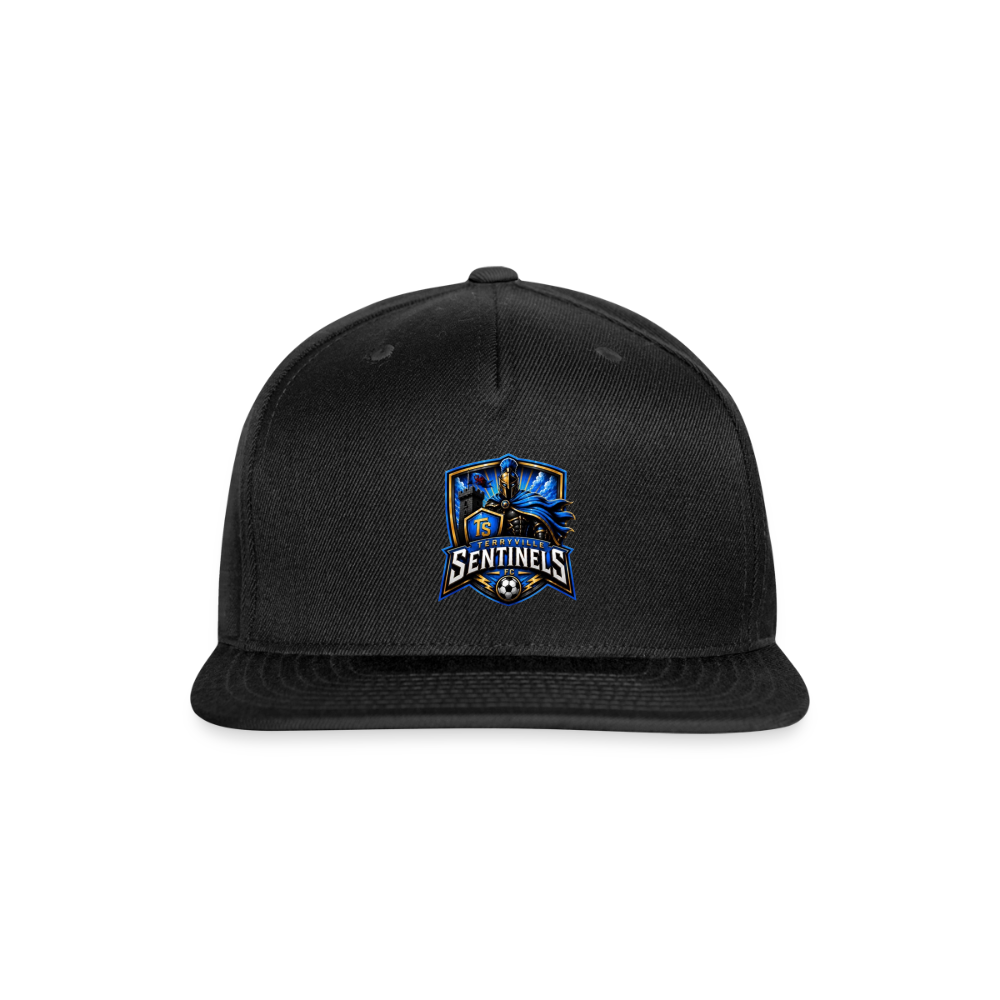 Snapback Baseball Cap - black
