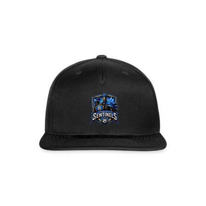 Snapback Baseball Cap - black