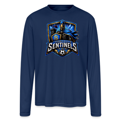 Men's Moisture Wicking Performance Long Sleeve T-Shirt - navy
