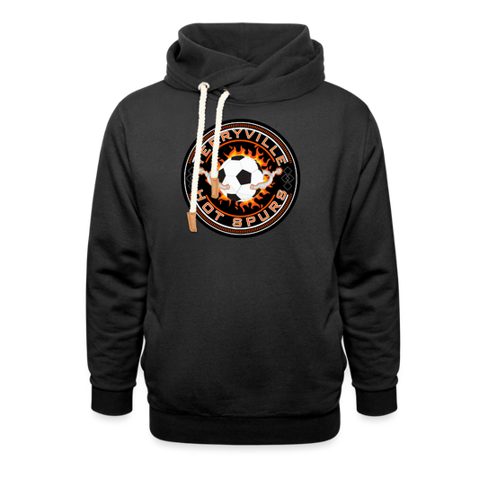 Shawl Collar Hoodie - black
