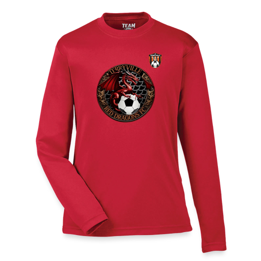 Youth Zone Performance Long-Sleeve T-Shirt - red