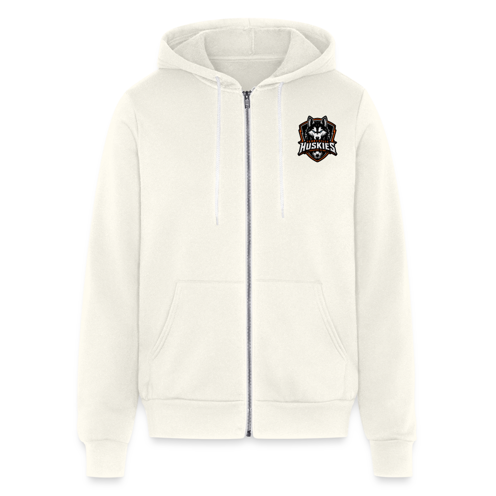 Unisex Full Zip Hoodie - vintage white
